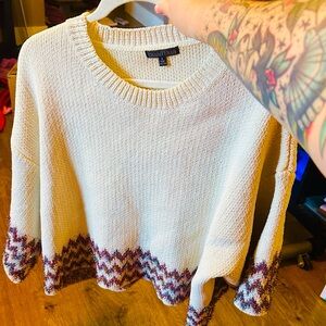 Cream Tinsel Sparkle  Women's Sweater